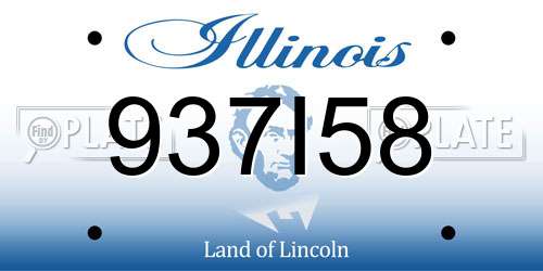 937I58 Illinois License Plate
