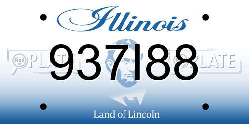 937I88 Illinois License Plate