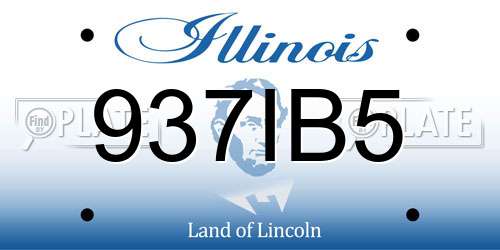 937IB5 Illinois License Plate