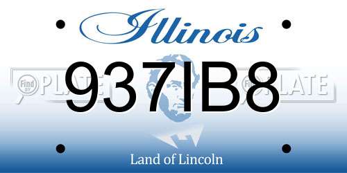937IB8 Illinois License Plate