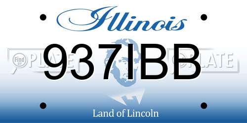 937IBB Illinois License Plate