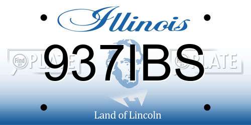 937IBS Illinois License Plate