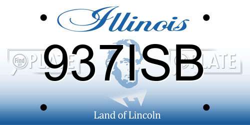 937ISB Illinois License Plate