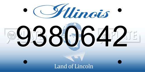 9380642 Illinois License Plate