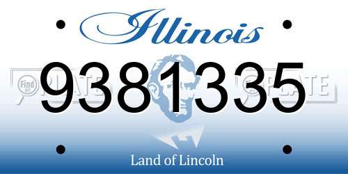 9381335 Illinois License Plate