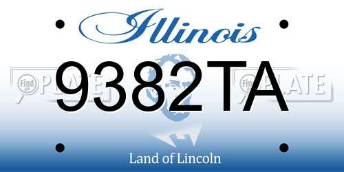 9382TA Illinois License Plate