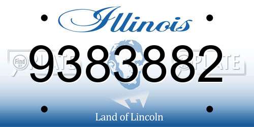 9383882 Illinois License Plate