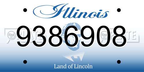 9386908 Illinois License Plate