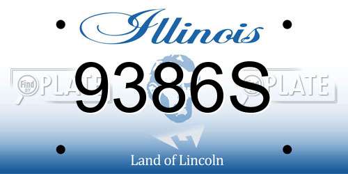 9386S Illinois License Plate