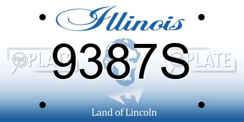 9387S Illinois License Plate