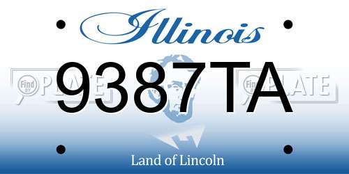 9387TA Illinois License Plate