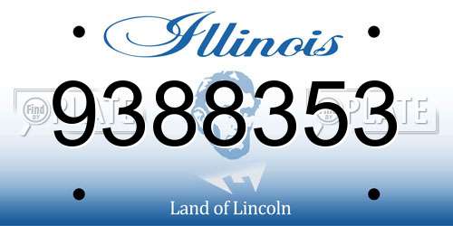 9388353 Illinois License Plate