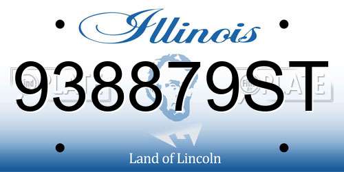 938879ST Illinois License Plate