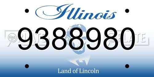 9388980 Illinois License Plate