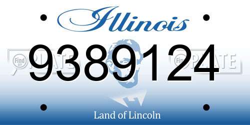 9389124 Illinois License Plate