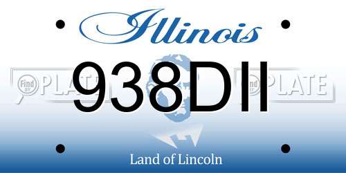 938DII Illinois License Plate