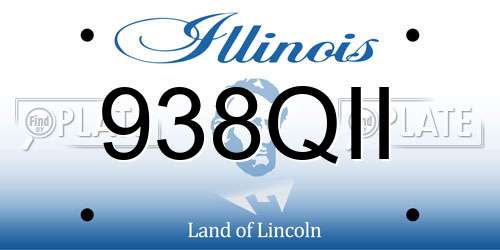 938QII Illinois License Plate