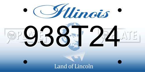 938T24 Illinois License Plate
