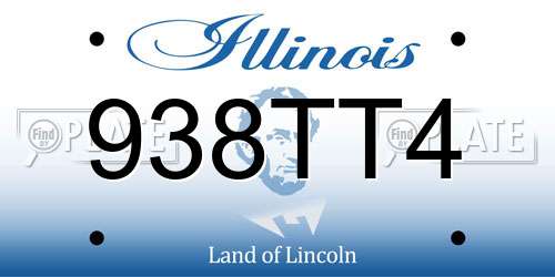 938TT4 Illinois License Plate
