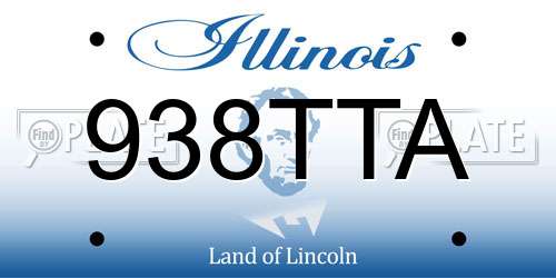 938TTA Illinois License Plate