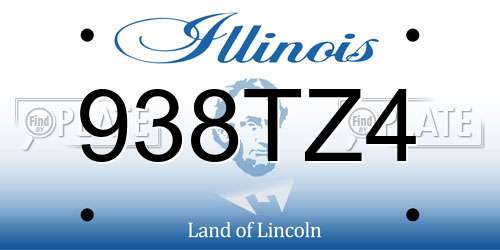 938TZ4 Illinois License Plate