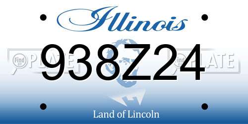 938Z24 Illinois License Plate