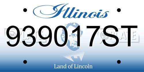939017ST Illinois License Plate
