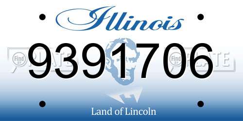 9391706 Illinois License Plate