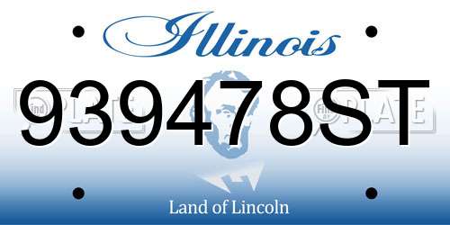 939478ST Illinois License Plate