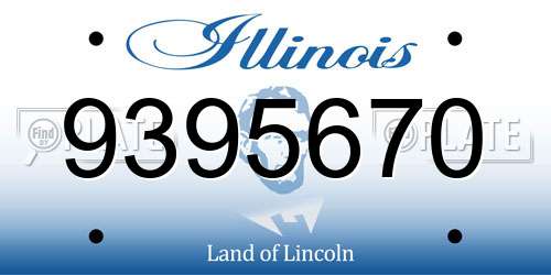 9395670 Illinois License Plate