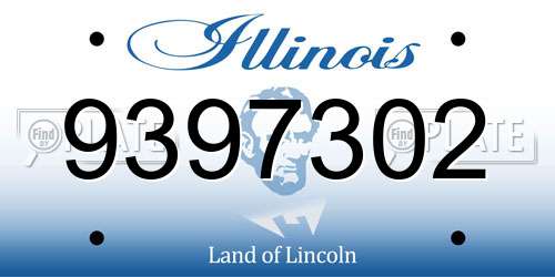 9397302 Illinois License Plate