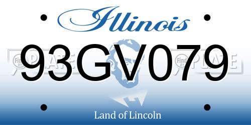 93GV079 Illinois License Plate