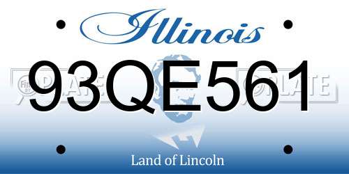 93QE561 Illinois License Plate