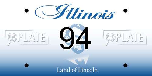 94 Illinois License Plate