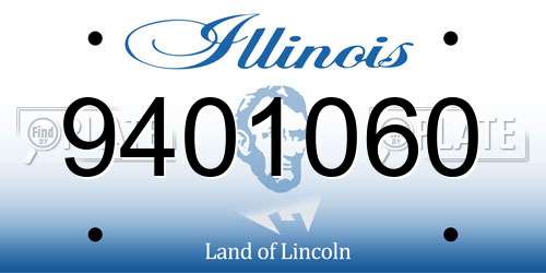 9401060 Illinois License Plate
