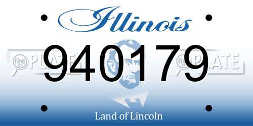 940179 Illinois License Plate