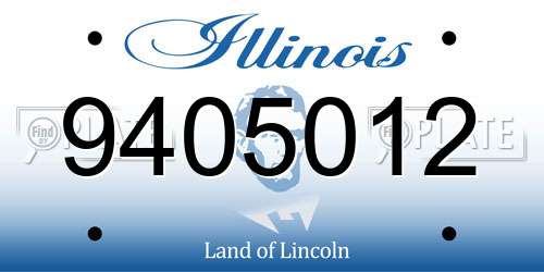9405012 Illinois License Plate