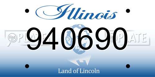 940690 Illinois License Plate