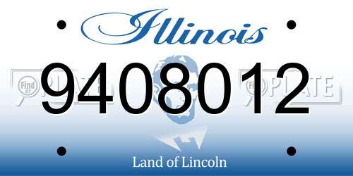 9408012 Illinois License Plate
