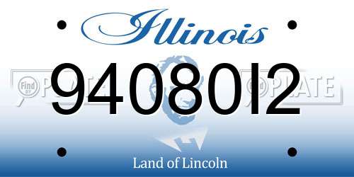 94080I2 Illinois License Plate