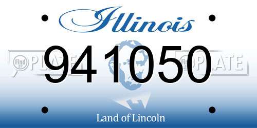 941050 Illinois License Plate