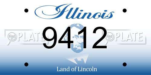 9412 Illinois License Plate