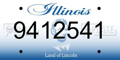9412541 Illinois License Plate