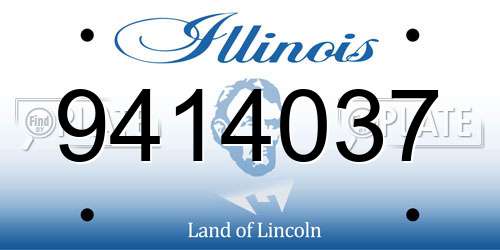 9414037 Illinois License Plate
