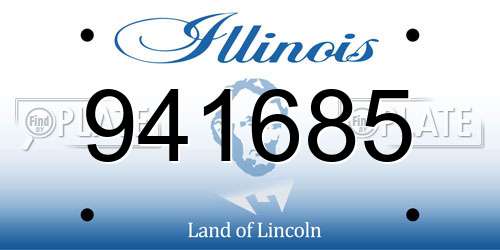 941685 Illinois License Plate