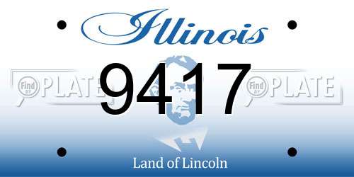 9417 Illinois License Plate