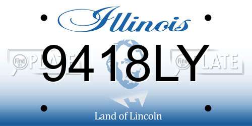 9418LY Illinois License Plate