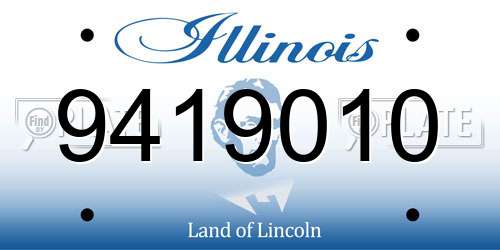 9419010 Illinois License Plate