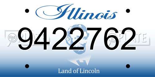 9422762 Illinois License Plate