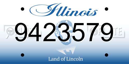 9423579 Illinois License Plate